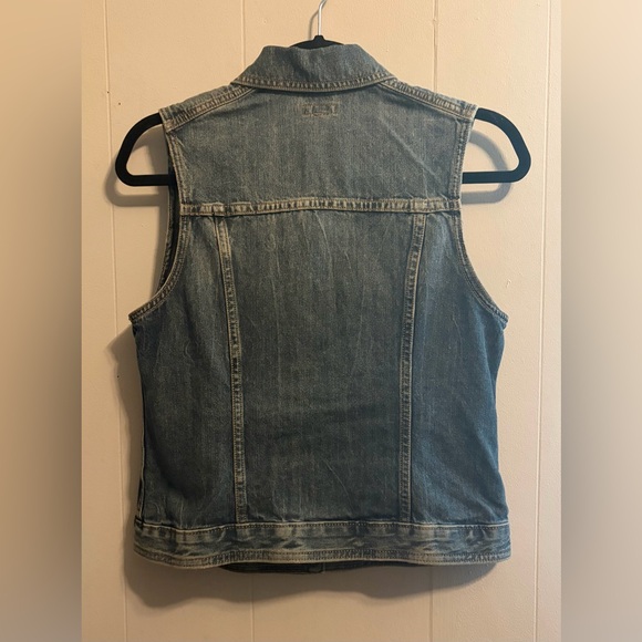 Express Denim Jacket with Contrast Stitching - Blue - Picture 3 of 3